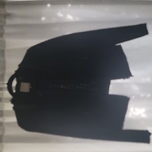 Black jacket /blazer with zipper and leather trim